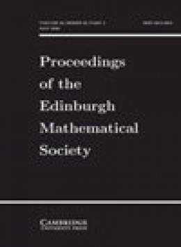 Proceedings Of The Edinburgh Mathematical Society